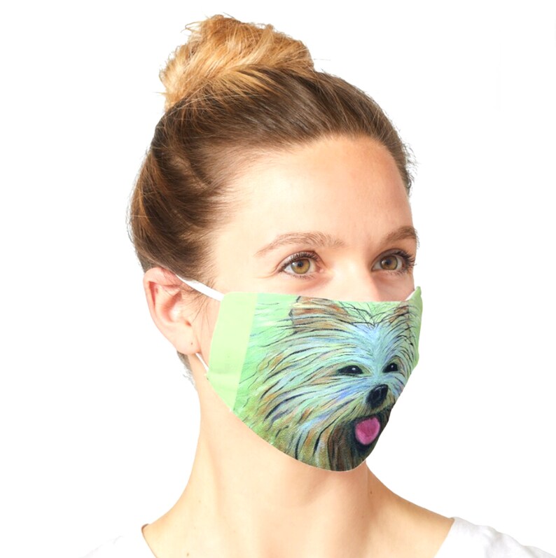 Yorkshire Terrier Abstract art washable face mask. Yorkie dog Etsy