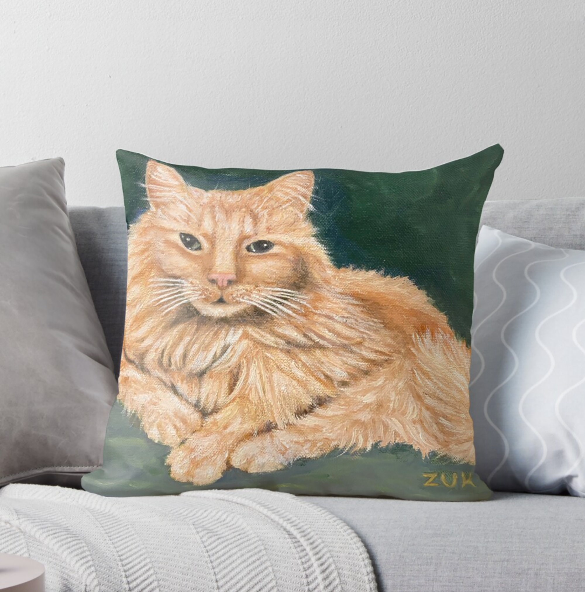 Fluffy cat 2025 cushion pillows