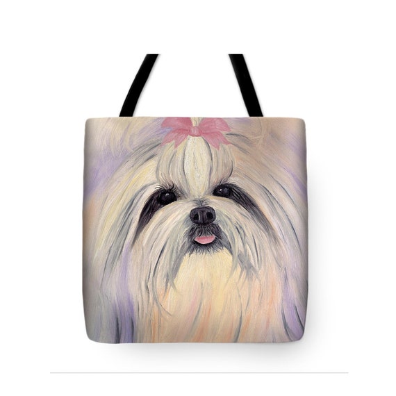 Shih Tzu Canvas Tote Bag - Swirl Shih Tzu Canvas Tote Bag - Swirl