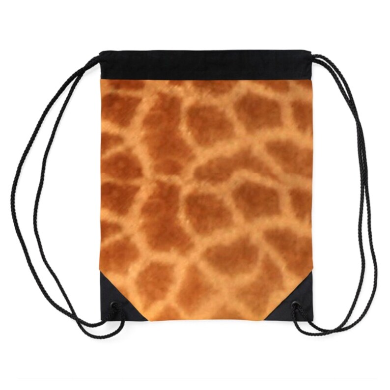Safari Lover/'s Bag Jungle Animals Bag. Giraffe Skin Pattern Giraffe Print Drawstring Bag