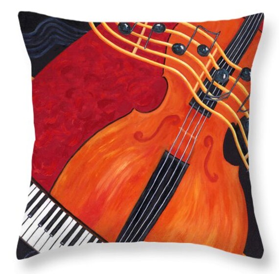 アート・デザイン・音楽 WHO IS SLEEPING ON MY PILLOW Music Pillow: Cello & Piano Art, Musician Gift - Etsy