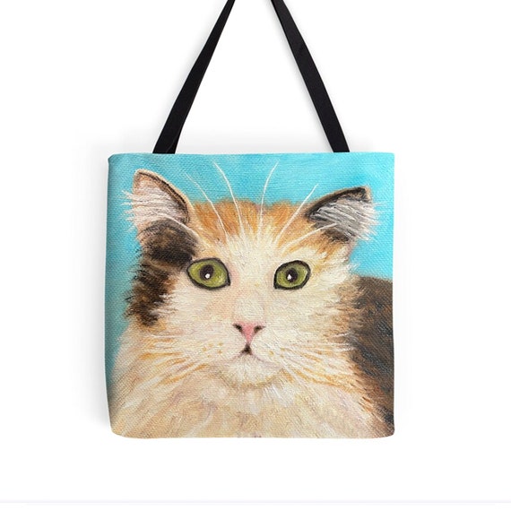 Cat face tote bag discount