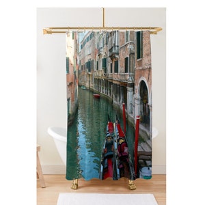 Venice Canal Gondola Shower Curtain: Italy Bathroom Decor