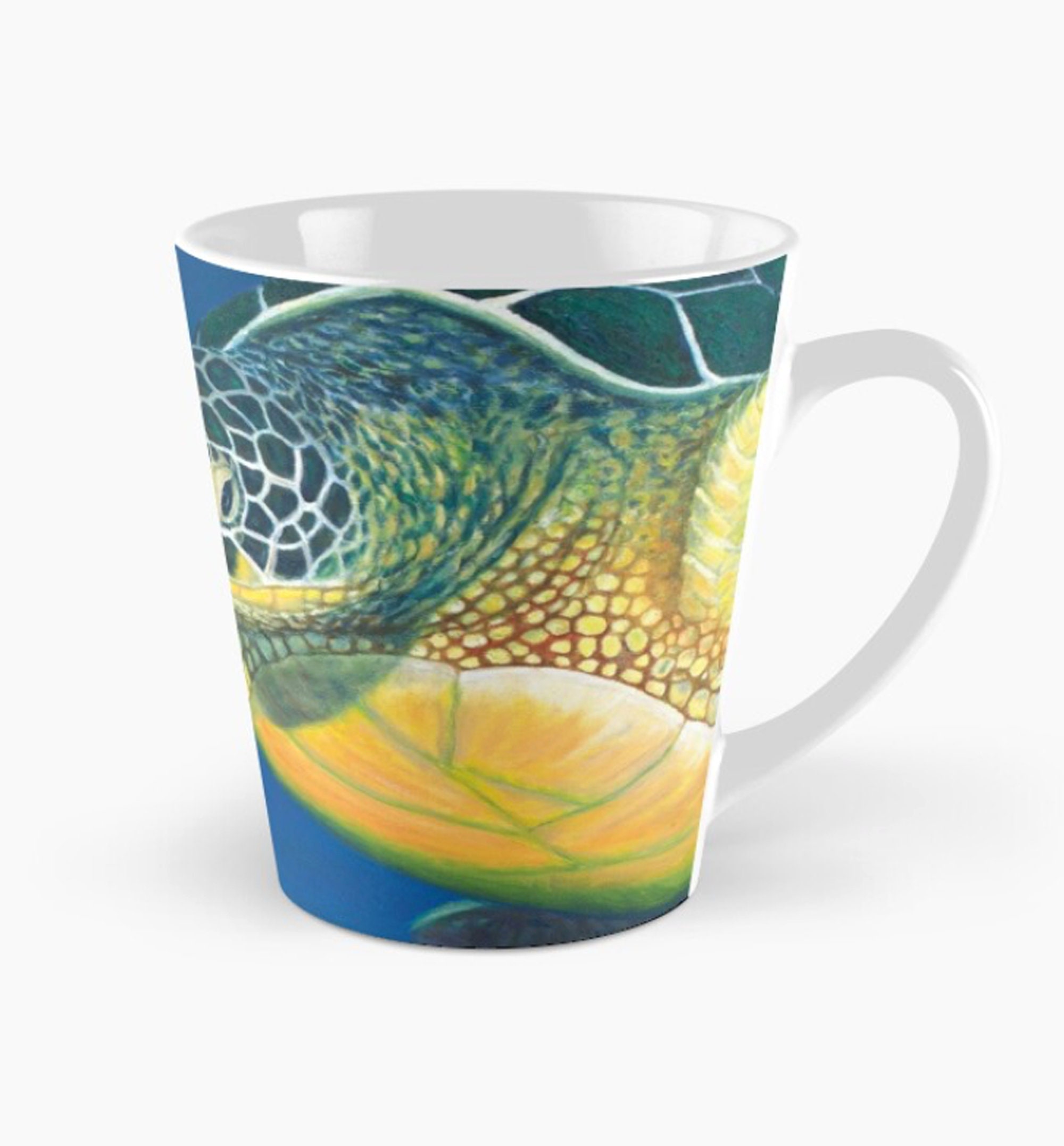 Green Sea Turtle Coffee Mug. Colorful Turtle and Coral Reef Etsy UK