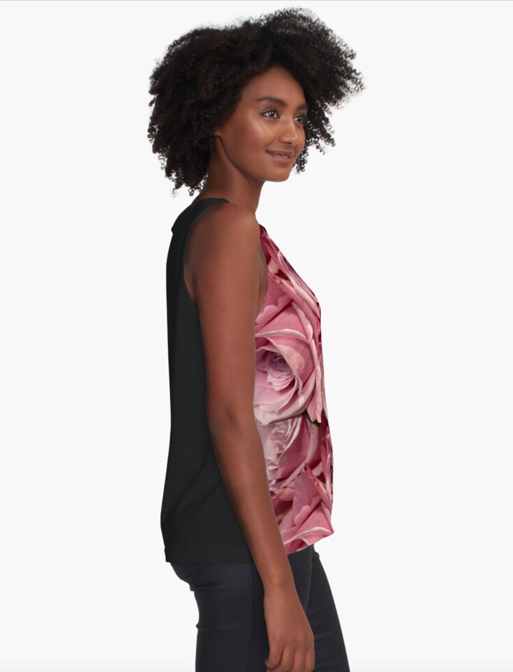 Pink Roses Sleeveless Top: Floral Spring Tank Top - Etsy Canada