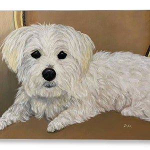 Maltese kunstwenskaarten. Blanco binnenkant en kan worden aangepast. Hondenliefhebbers cadeau.