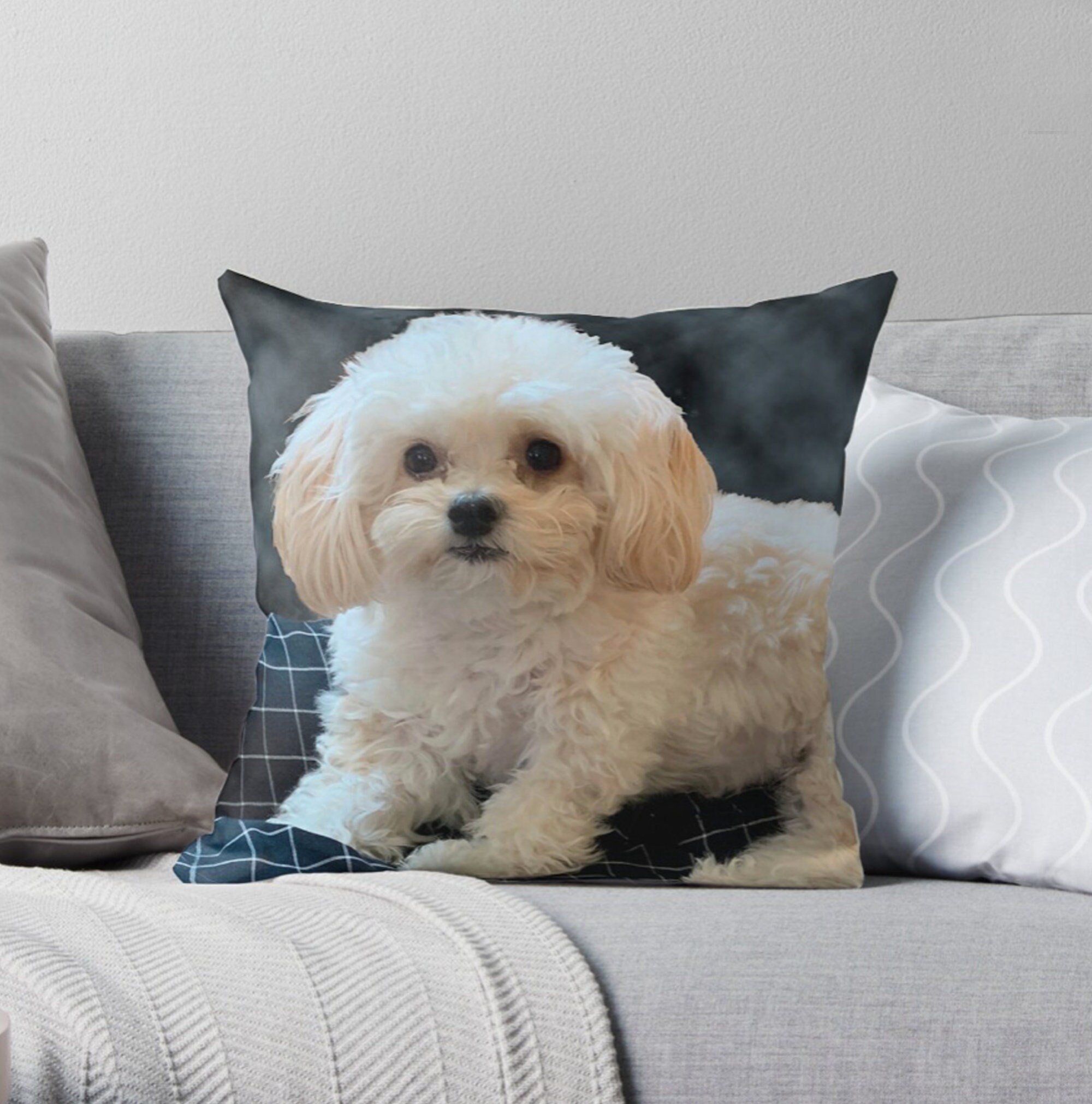 Perro Revuelta Cojin Ganshan Bi Divertida Funda De Almohada De Perro Pastor Alemán, Pintura Colorida De Perro, Cachorro, Arte Decorativo Para Cama, Sofá, Amante De Los Perros, Regalo De 16 X 16