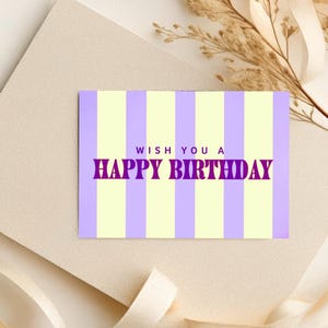 Striped & Sassy – Klappkarte mit Geburtstagspower - Blumensamen-Papier