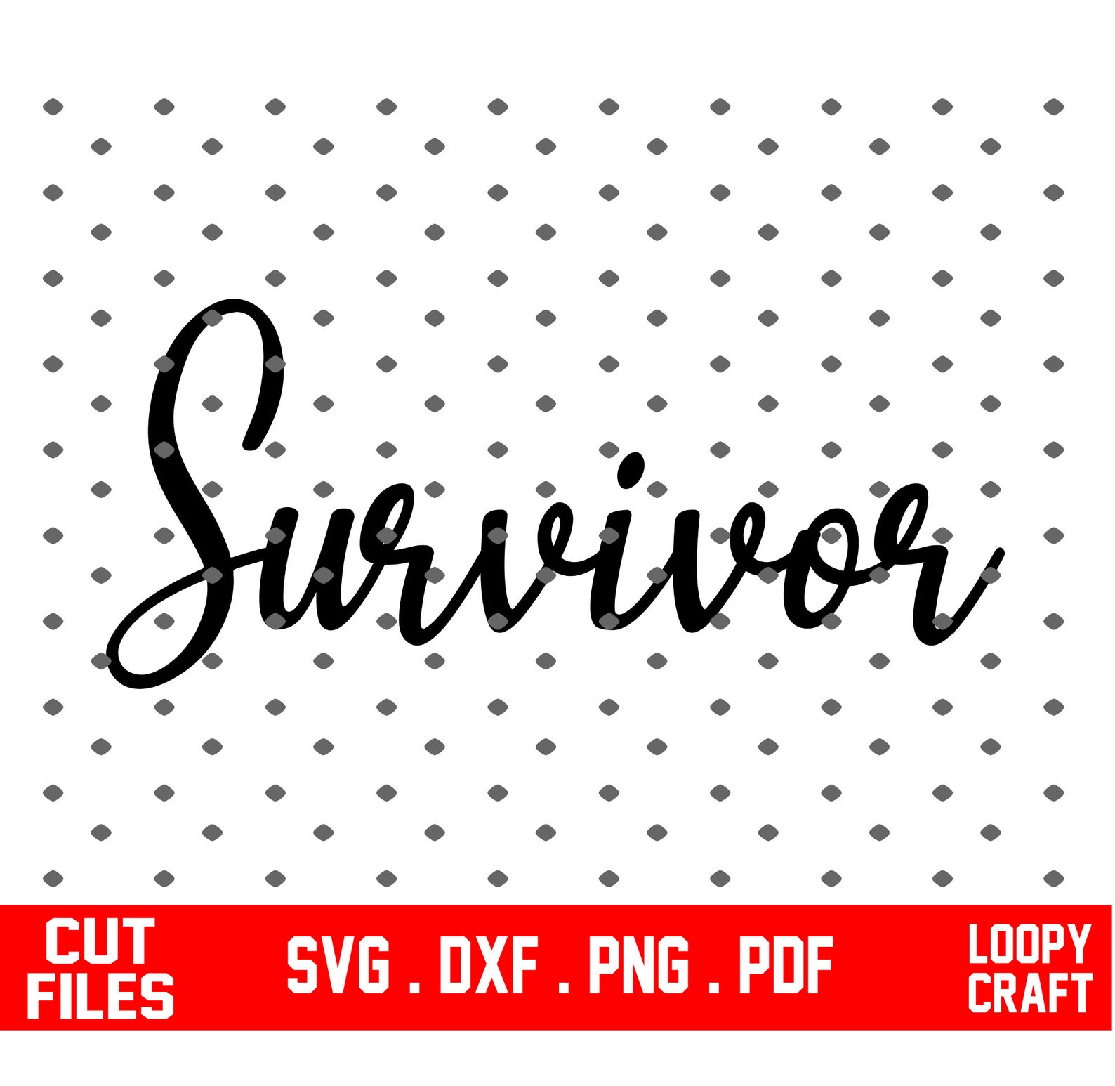 Survivor hand lettered SVG. Survivor svg Survivor Crafting | Etsy