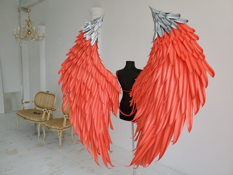 Wings Cosplay Disfraz de alas de ángel Alas de diablo rojo Etsy