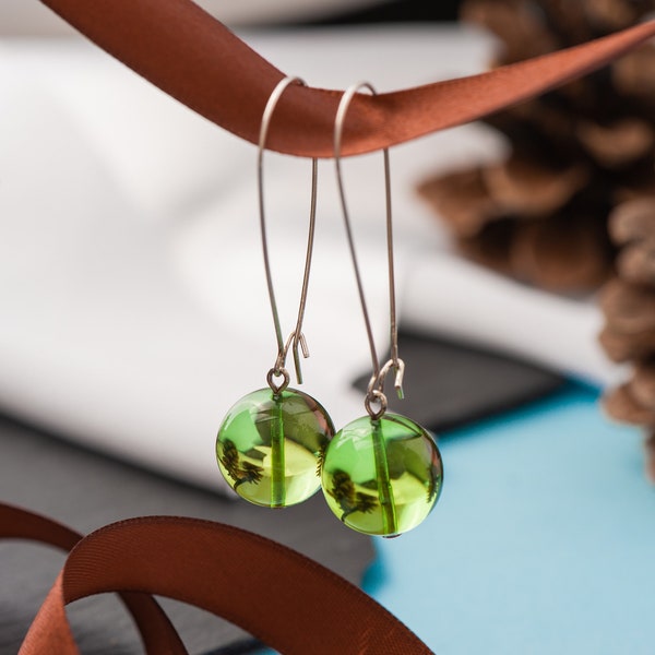 Gemstone and Crystal Carmel Amber Earrings