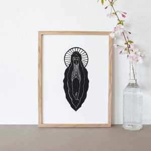Mask Linoprint Linocut Printmaking Graphic Pressure Printed Art ...
