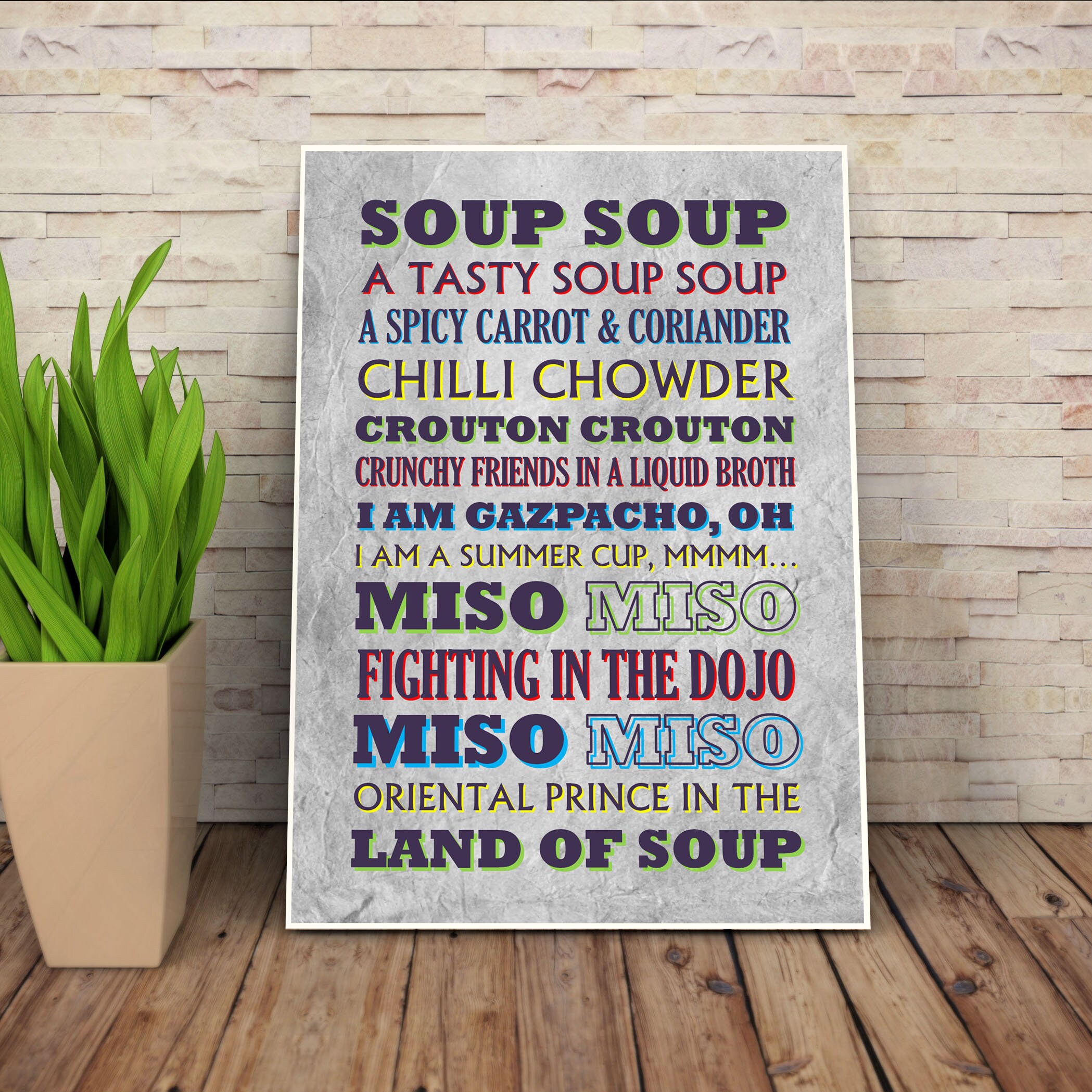 SOUP SOUP The Mighty Boosh Crimp Lyric Print Poster Tv Etsy