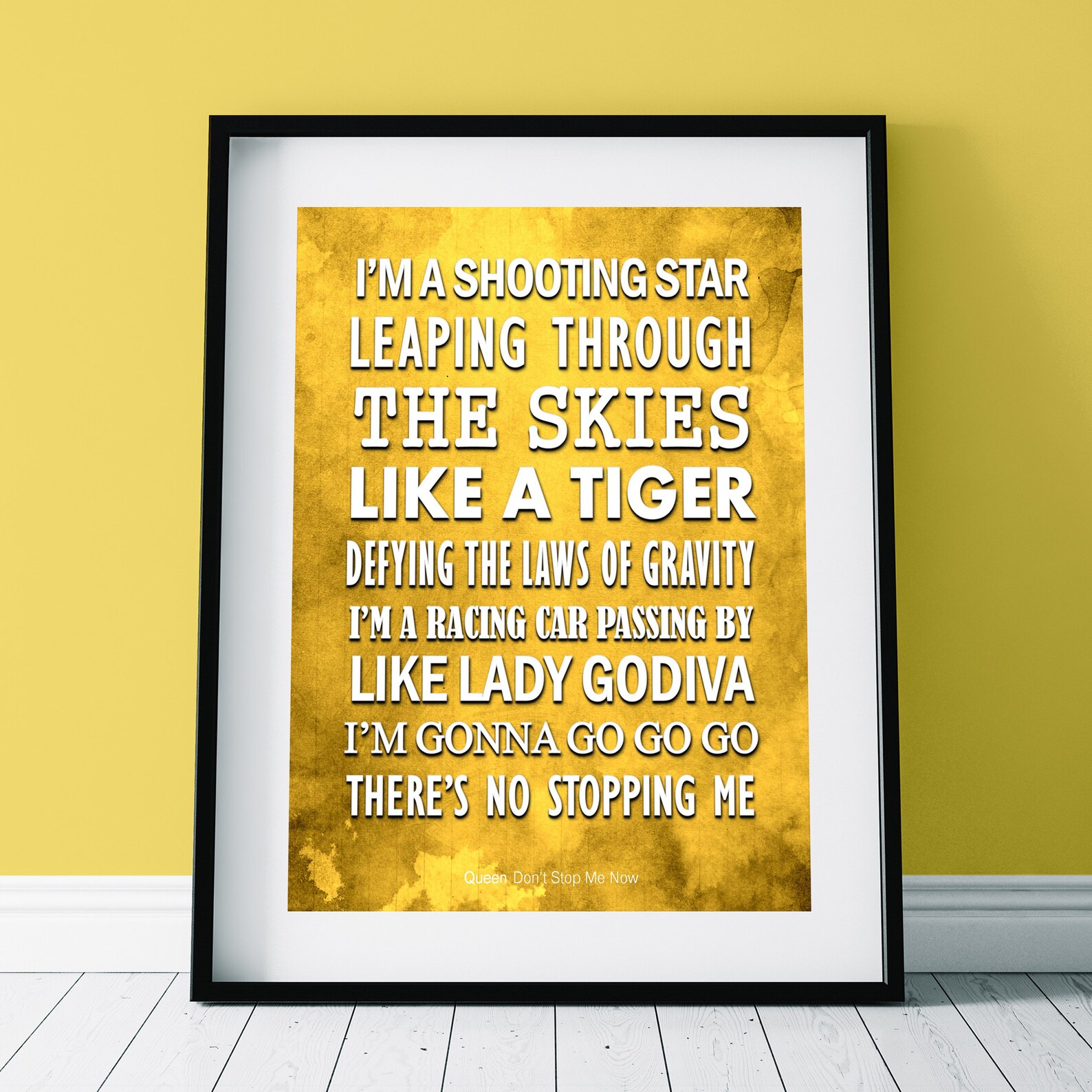 QUEEN 'Don't stop me now' Music Lyrics Poster | Etsy