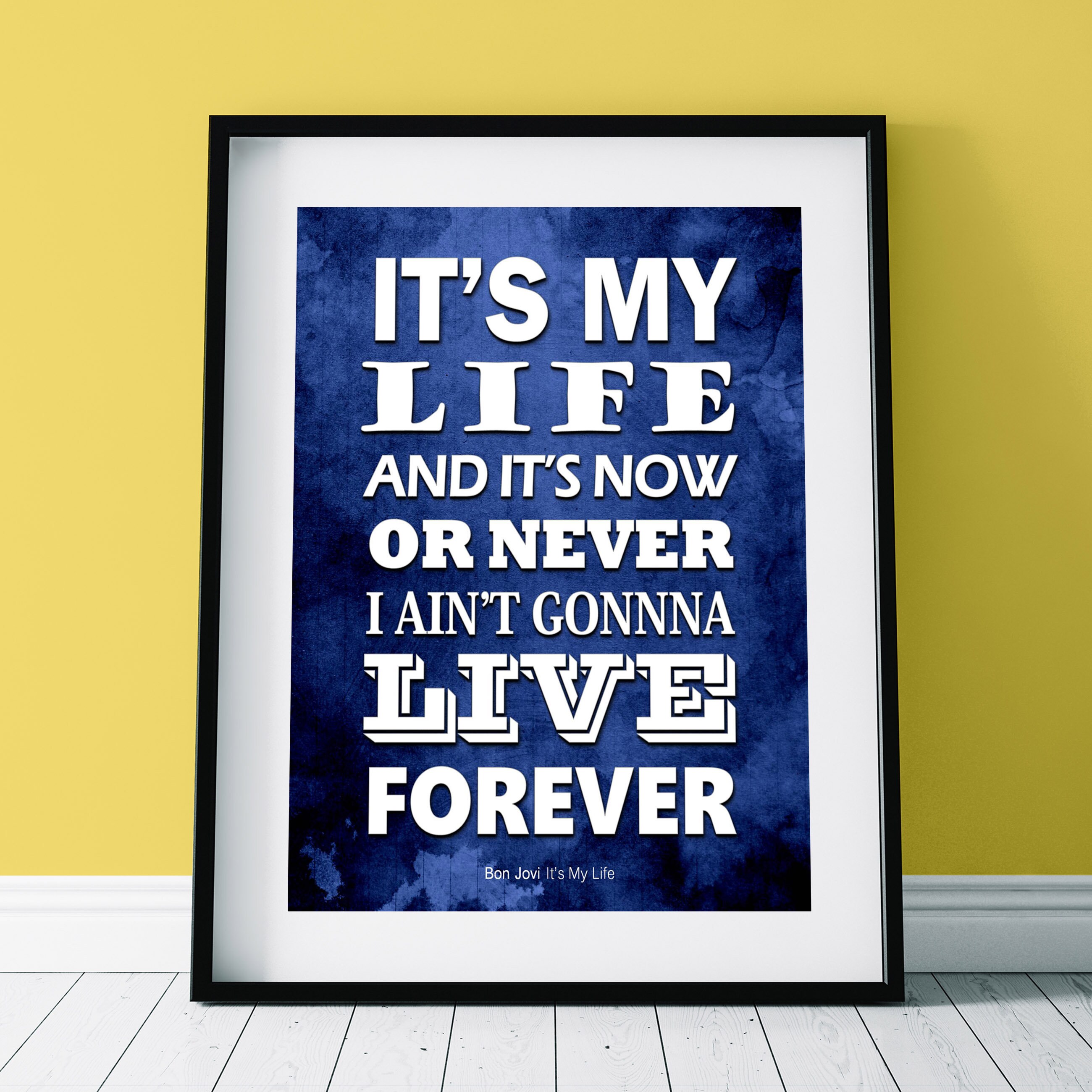 Bon Jovi It S My Life Music Lyrics Poster Print Etsy Bon Jovi It S My Life Music Lyrics Poster Print Etsy