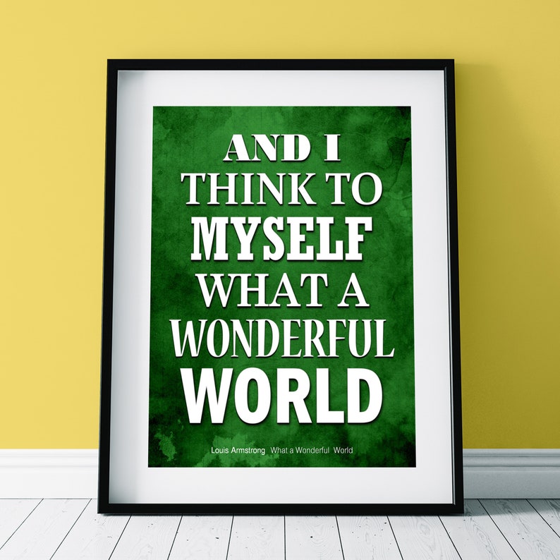 Louis Armstrong What A Wonderful World Letra