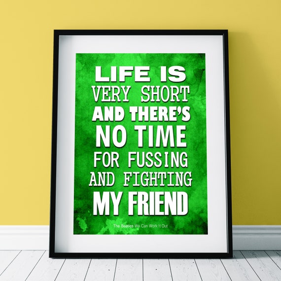 The Beatles We Can Work It Out Music Lyrics Poster Etsy