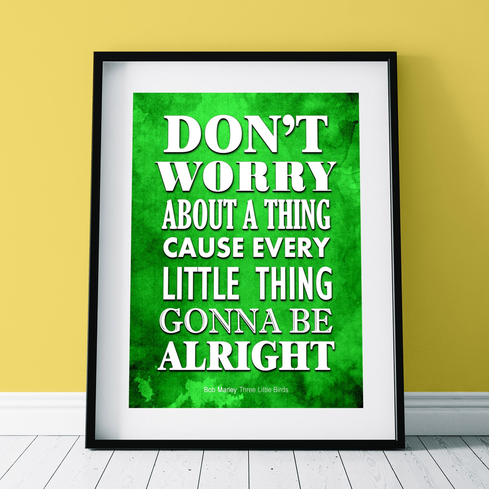 BOB MARLEY 'Three Little Birds' Music Lyrics Poster | Etsy