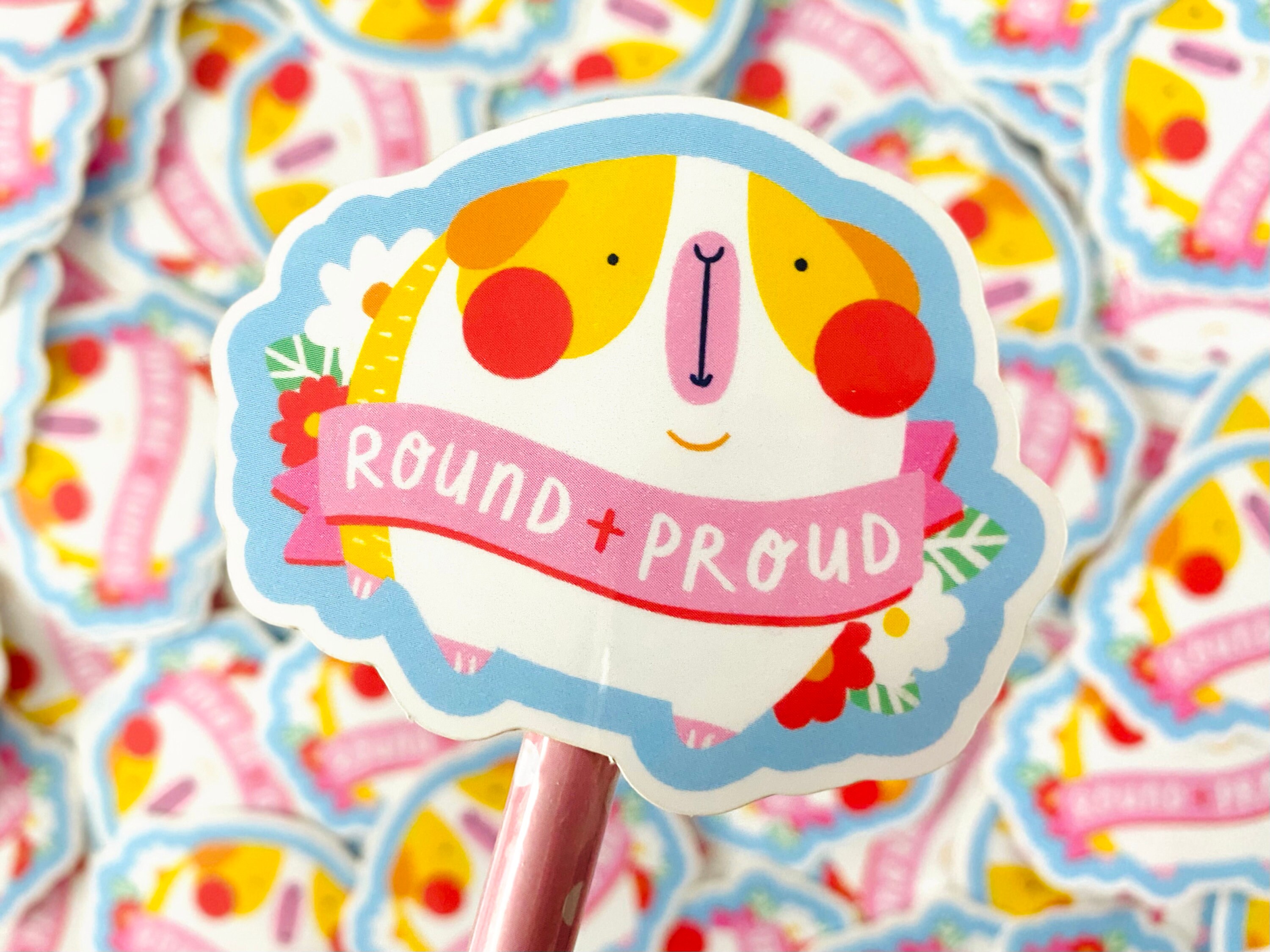 Round And Proud Guinea Pig Sticker | Decoration | Bullet Journal | Pi…