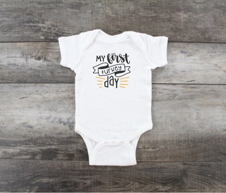Baby Turkey Day Thanksgiving Onesie U00ae First Thanksgiving Outfit My First Turkey Day First Thanksgiving Onesie U00ae 1st Thanksgiving Onesie U00ae Clothing Baby Boys Clothing