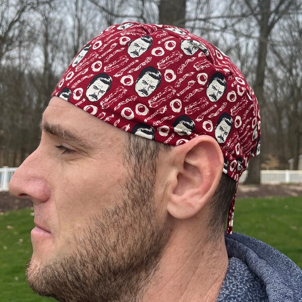 Gorro quirúrgico de algodón lavable para hombre, con diseño de huevos y tocino de Nick Swanson, para parques y recreación