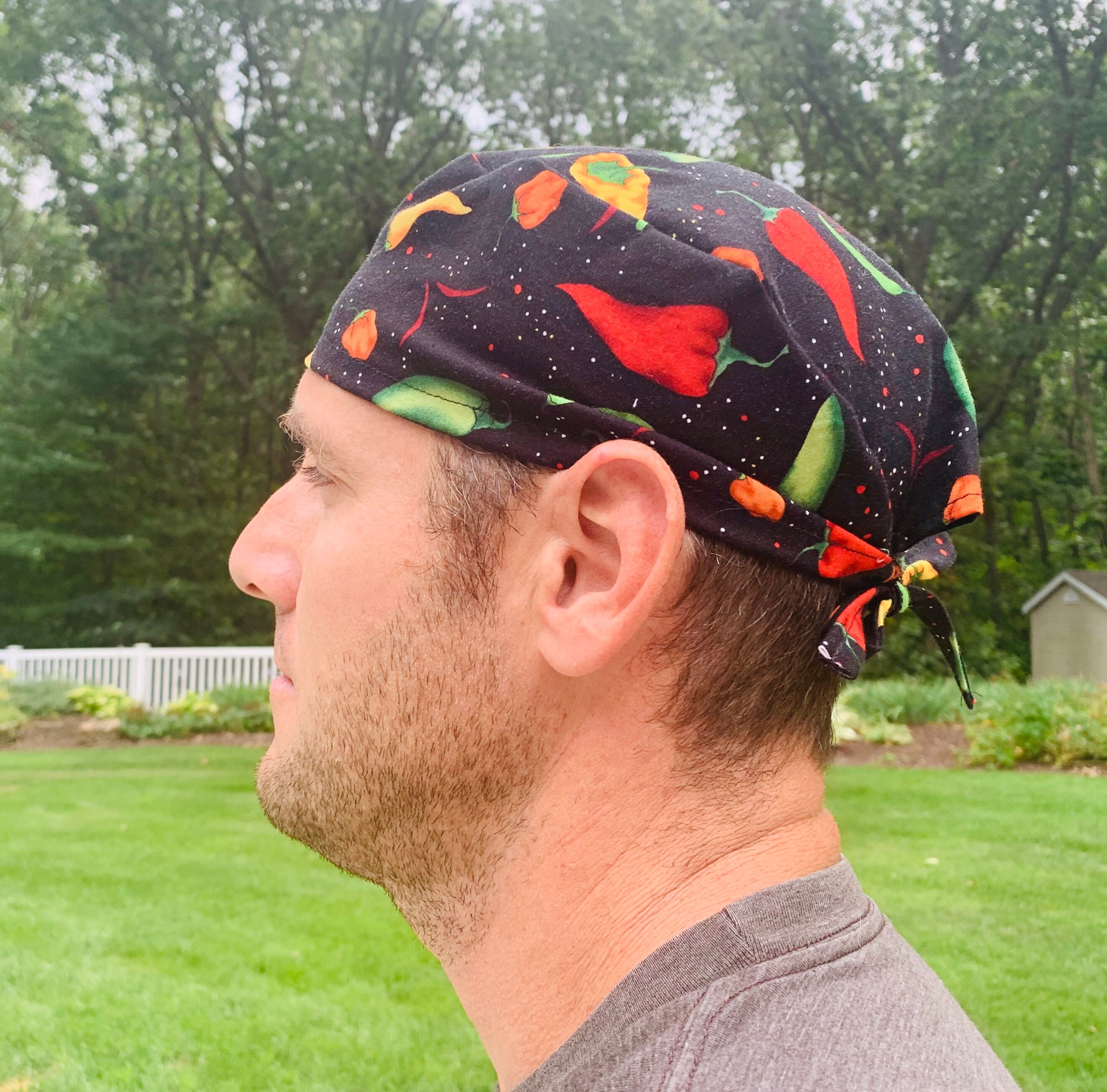 Mens Spicy CHILI PEPPERS Pepper Chilies Scrub Hat Surgery Etsy UK