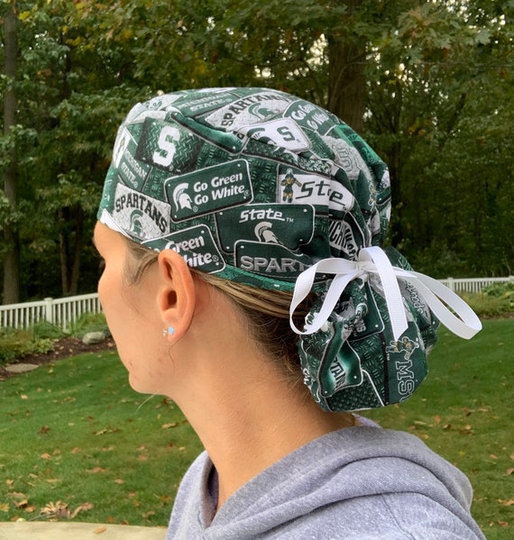 Michigan State Msu Sparty Spartans Green White Pony Tail Etsy Michigan State Msu Sparty Spartans Green White Pony Tail Etsy