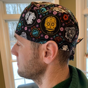 STAR WARS sugar skulls skull characters scrub hat surgery surgical cap OR washable cotton men’s