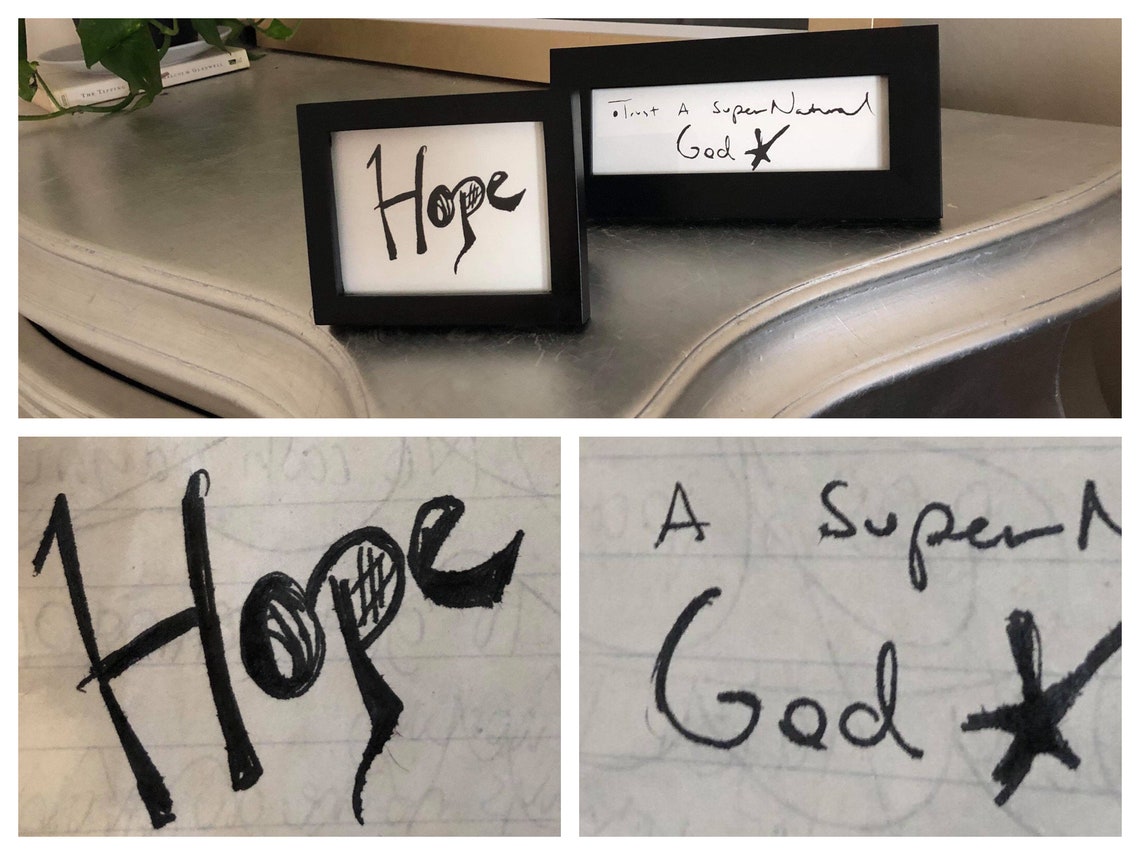 Framed Handwriting, Handwriting Replication, Keepsake Display, Small