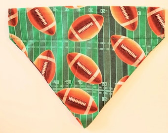 Football Dog and Cat Bandana, Bow and Bowtie, Matching Face Mask, and Hair Scrunchie