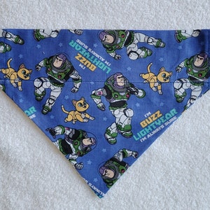 Buzz Dog and Cat Bandana with Optional Personalization, Bow, Bowtie, Matching Mask and Hair Scrunchie