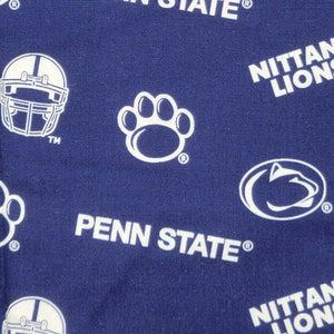 Penn State Blue Dog and Cat Bandana with Optional Personalization, Bow, Bowtie, Matching Mask, and Hair Scrunchie