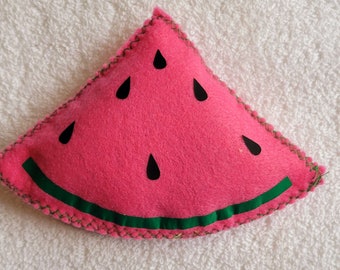 Felt Watermelon Cat Toy With or Without Catnip