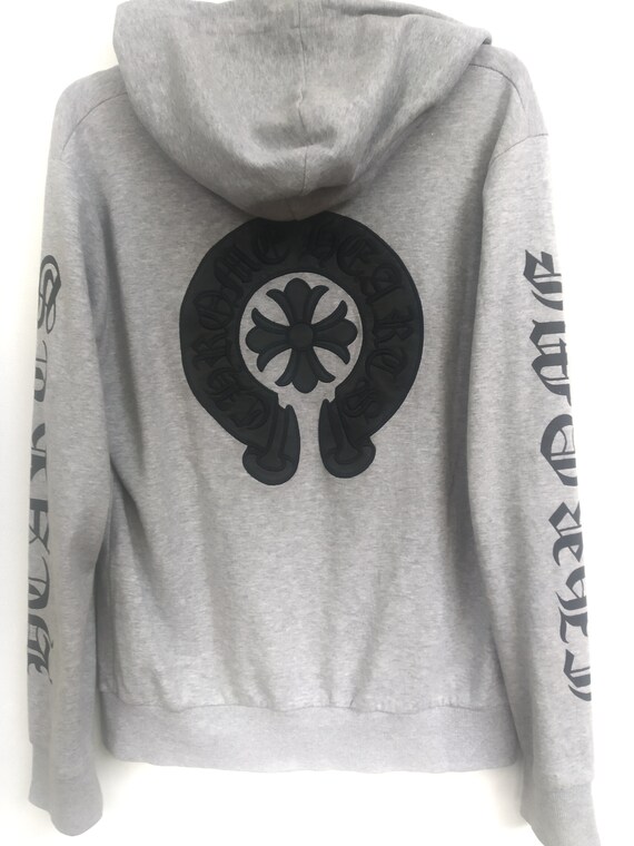 Vintage Chrome Heart Zip Hoodie
