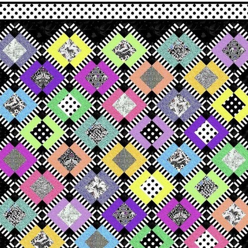 DISCO DIAMONDS Modern Quilt Pattern Featuring LINEWORK and Etsy