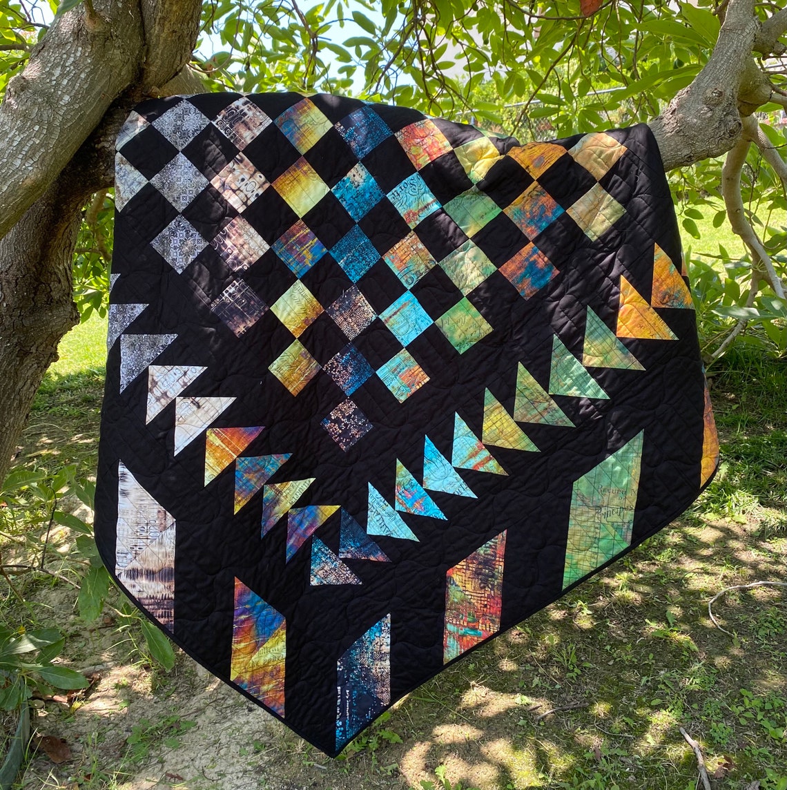 Bete Noire is a Modern Masculine Quilt Pattern Featuring Etsy