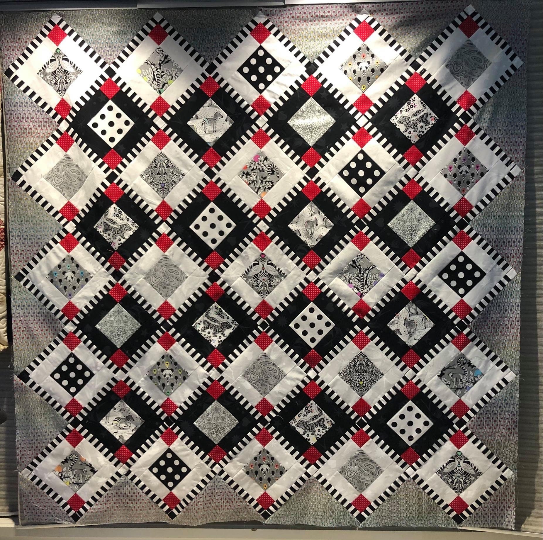 Disco Domino Modern Quilt Pattern Featuring Linework and True Etsy