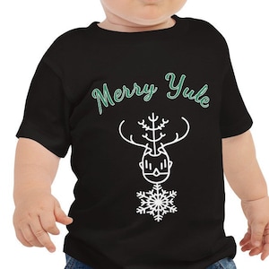 Baby Yule T-Shirt | Black | Norse Pagan Baby Shirt | Asatru Baby | Witchy Baby Yule