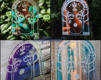 Color Shift Iridescent Door of Moria Gift for LOTR fan | Elvish LOTR Ornament