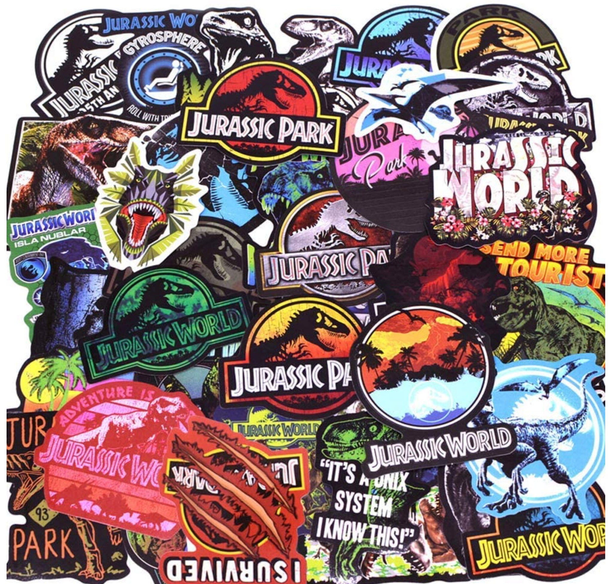 Jurassic Park Sticker pack - Random Stickers - FREE STICKERS included…