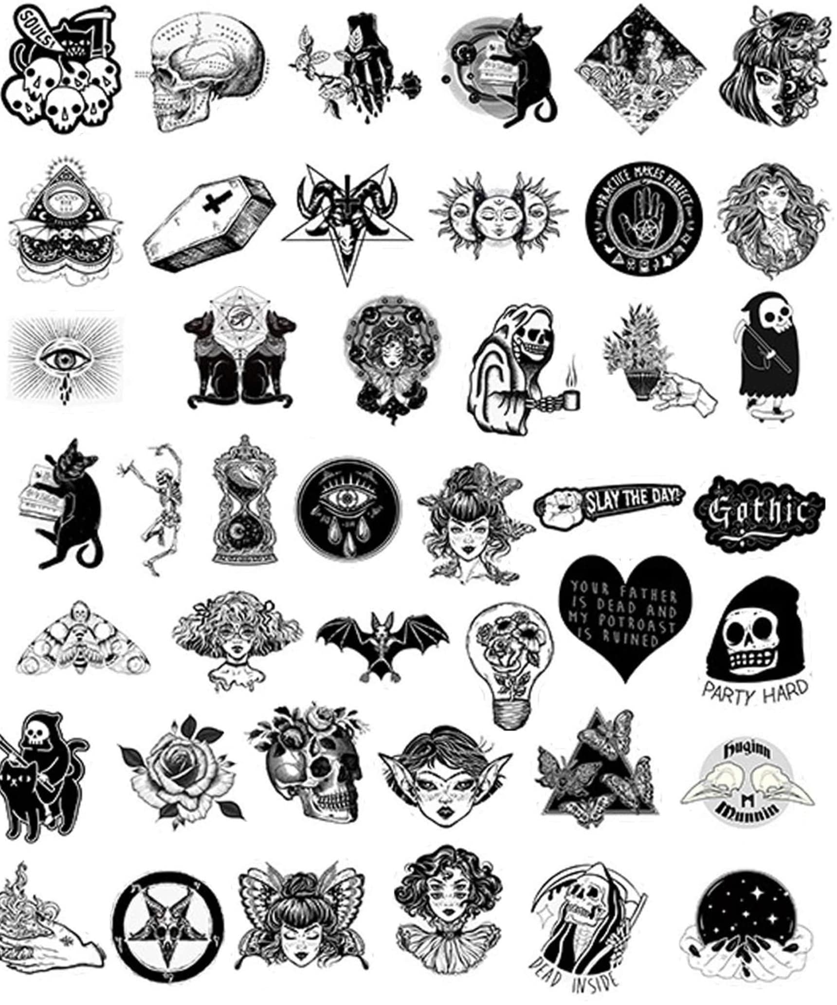 Gothic black and white Random Stickers FREE STICKERS Etsy