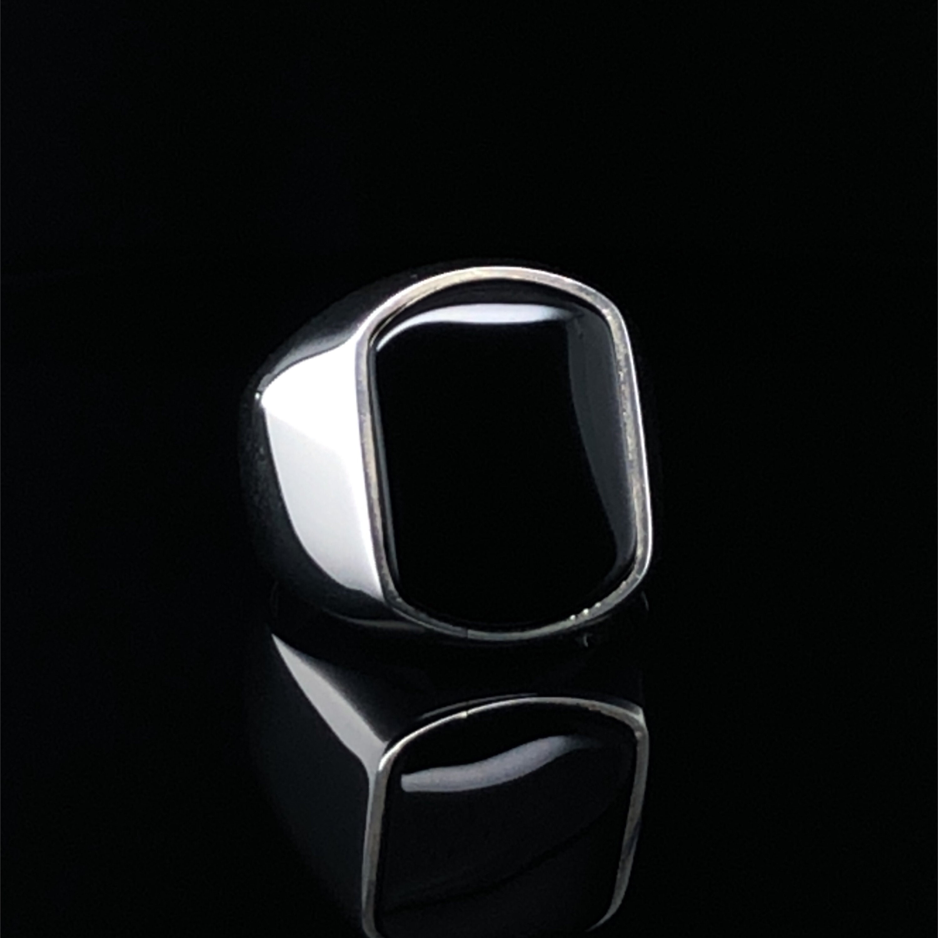 Black Sterling Silver Onyx Men's Ring Unique Rings for - Etsy