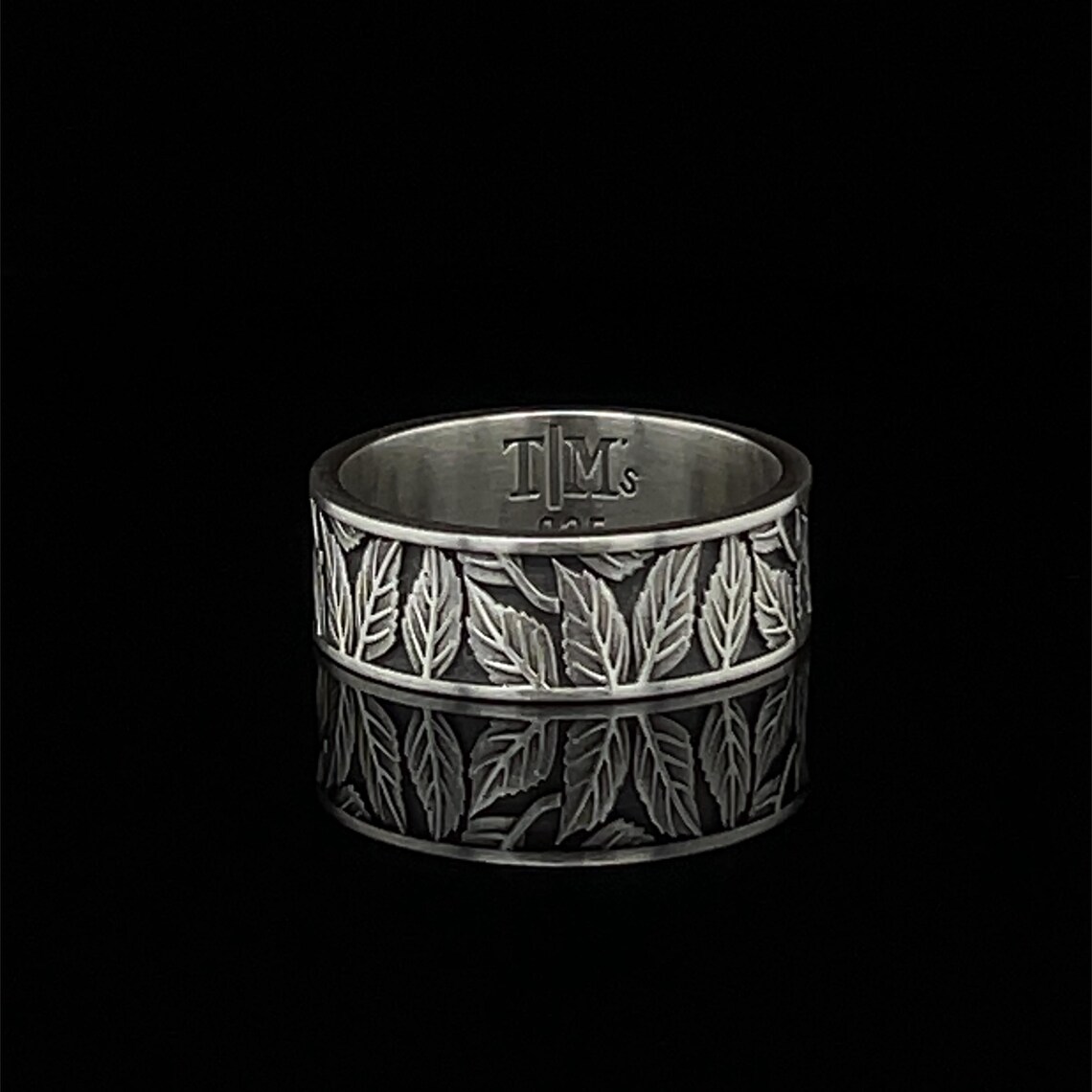 Sterling Silver Leaf Ring, Nature İnspired Ring, Leaves Wedding Band ...