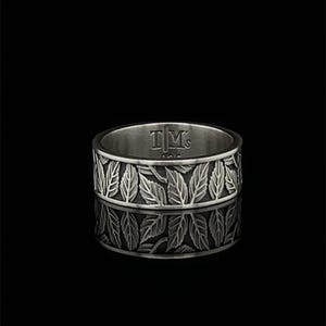 Sterling Silver Leaf Ring, Nature İnspired Ring, Leaves Wedding Band, Handmade, Engagement Ring, Statement Ring, Gift For Idea
