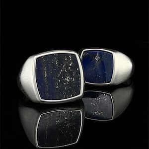 Stylish Lapis Lazuli Ring, Blue Stone Signet Ring, Lapis Lazuli Ring For Men, Lapis Lazuli 925 Sterling Silver Ring, Statement Ring