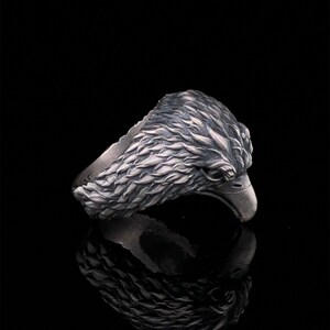 Eagle Signet Men's Ring, Eagle Hawk Ring, Vintage Mood Ring, Animal ...