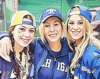 Custom Portrait from Photo: Birthday Gift For Her - Ideal Personalized Gift for birthdays, friends, parents or for any other celebration.