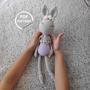 Amigurumi  Crochet ballerina doll pdf pattern PDF instant Download Amigurumi Animal Pattern Companion toy ballet nursery doll  handmade