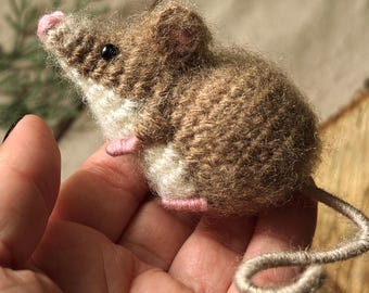 Realistic Crochet Mouse Pattern PDF | Field Mouse Amigurumi, Woodland Animal, Miniature Crochet Mouse