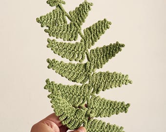 Fern Crochet Pattern, Botanical Leaf PDF Tutorial